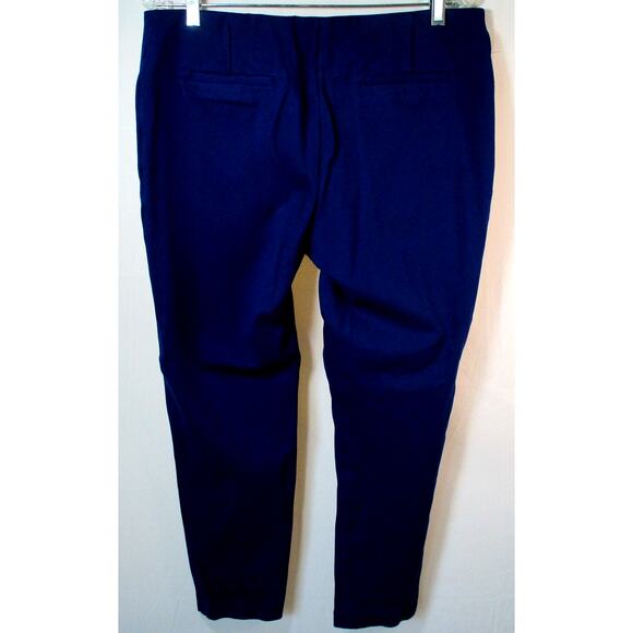 Alfani Women's Blue Mid Rise Taper Leg Stretch Zip Front Pants Size 12 - Picture 4 of 9